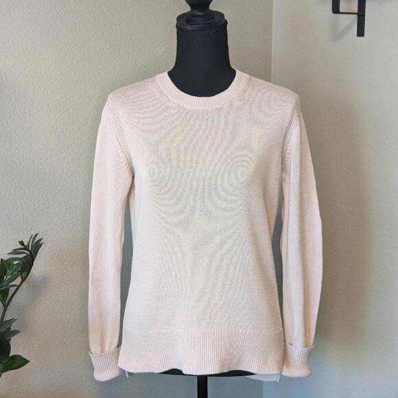 Everlane‎ The Soft Cotton Crew Knit Pink Sweater - Picture 1 of 7